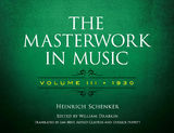 Masterwork in Music: Volume III, 1930 -  Heinrich Schenker