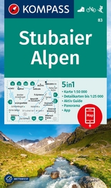 KOMPASS Wanderkarte 83 Stubaier Alpen 1:50.000 - 