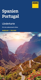 ADAC Länderkarte Spanien, Portugal 1:750.000 - 