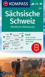 KOMPASS Wanderkarte 810 Sächsische Schweiz, Westliche Oberlausitz 1:50.000