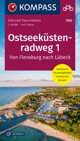 KOMPASS Fahrrad-Tourenkarte Ostseeküstenradweg 1, von Flensburg nach Lübeck 1:50.000