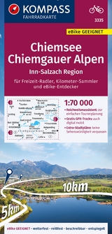 KOMPASS Fahrradkarte 3335 Chiemsee - Chiemgauer Alpen 1:70.000 - 