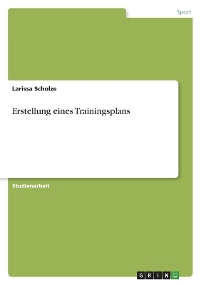 Erstellung eines Trainingsplans - Larissa Scholze