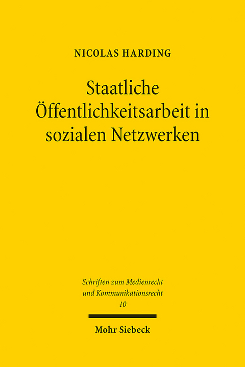 Staatliche Öffentlichkeitsarbeit in sozialen Netzwerken - Nicolas Harding