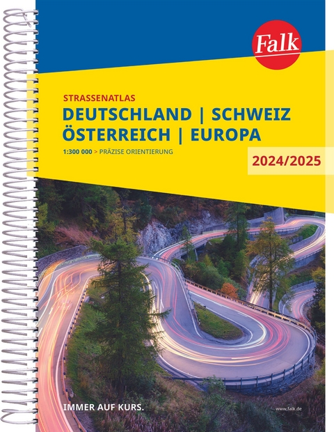 Falk Straßenatlas 2024/2025 Deutschland, Schweiz, Österreich 1:300.000