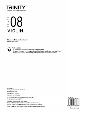 Trinity College London Violin Exam Pieces From 2020: Grade 8 (part only) - Trinity College London