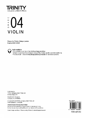 Trinity College London Violin Exam Pieces From 2020: Grade 4 (part only) - Trinity College London