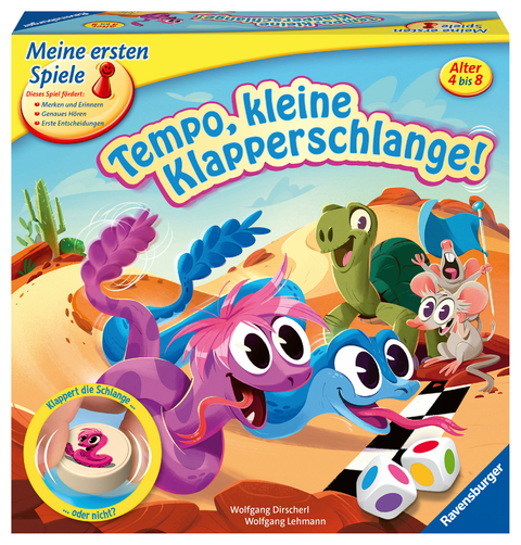 Ravensburger 20950 - Tempo, kleine Klapperschlange! - das lustige Brettspiel für Kinder ab 4 Jahren, für alle Fans auch von Tempo kleine Schnecke - Wolfgang Dirscherl, Wolfgang Lehmann