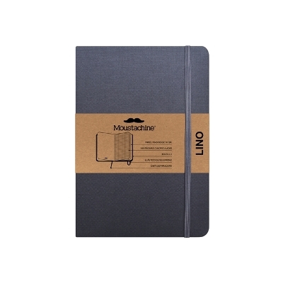 Moustachine Classic Linen Medium Grey Squared Hardcover