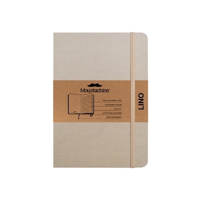 Moustachine Classic Linen Hardcover Light Tan Lined Medium