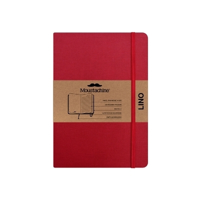 Moustachine Classic Linen Hardcover Classic Red Lined Medium