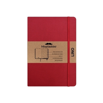 Moustachine Classic Linen Large Classic Red Dotted Hardcover