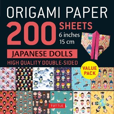 Origami Paper 200 sheets Japanese Dolls 6" (15 cm) - 