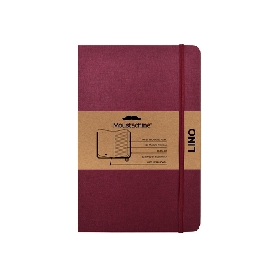 Moustachine Classic Linen Pocket Burgundy Lined Flex