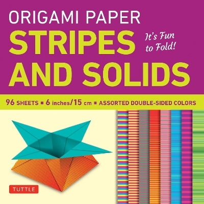 Origami Paper - Stripes and Solids 6" - 96 Sheets - 