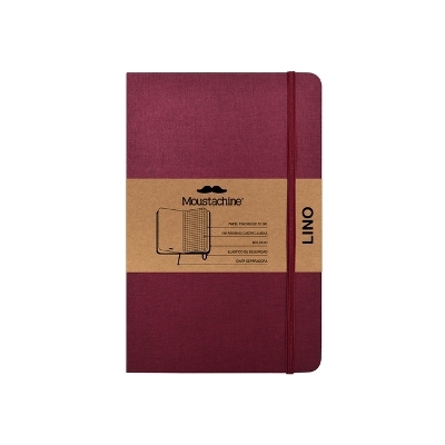 Moustachine Classic Linen Pocket Burgundy Squared Flex