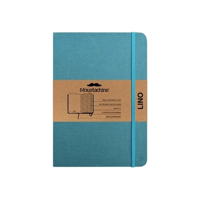 Moustachine Classic Linen Medium Ocean Water Blue Squared Hardcover