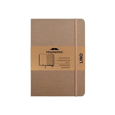 Moustachine Classic Linen Large Dark Tan Squared Hardcover