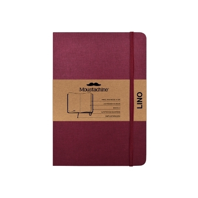 Moustachine Classic Linen Large Burgundy Blank Hardcover