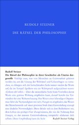 Die Rätsel der Philosophie in ihrer Geschichte als Umriss dargestellt - Steiner, Rudolf