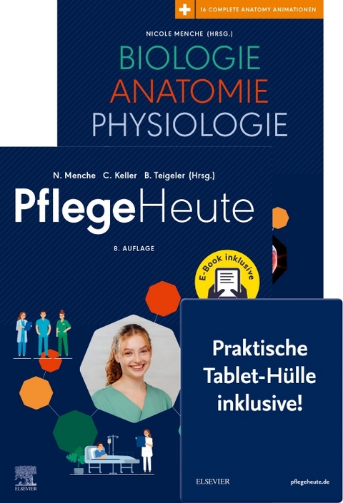 »Pflege Heute«, »Biologie Anatomie Physiologie« im Set, mit tabletcase - 