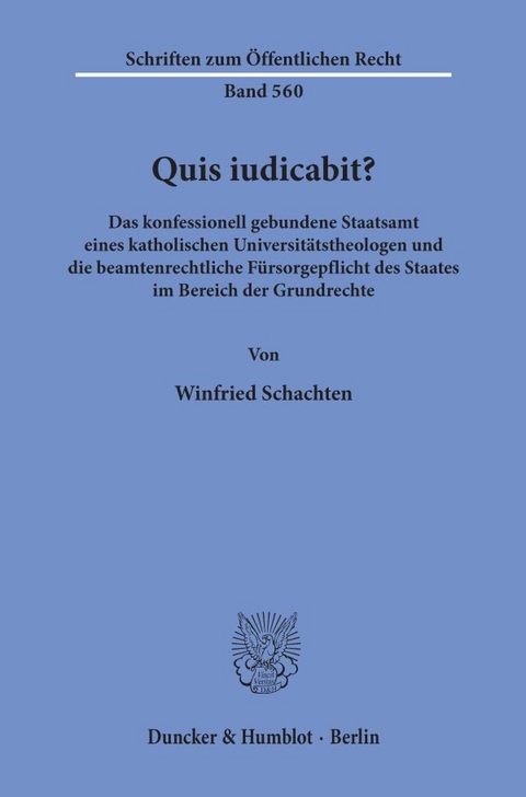 Quis iudicabit? - Winfried Schachten