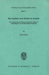 Die Annahme eines Kindes im Ausland. - Norbert König