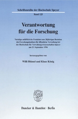 Verantwortung für die Forschung. - 