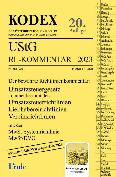 KODEX UStG-Richtlinien-Kommentar 2023 - Robert Pernegger