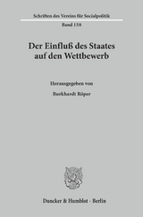 Der Einfluß des Staates auf den Wettbewerb. - 