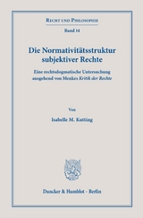 Die Normativitätsstruktur subjektiver Rechte. - Isabelle M. Kutting