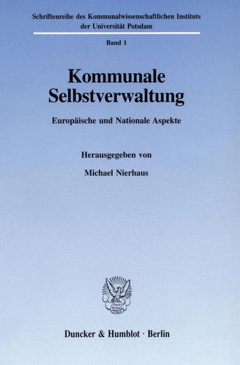 Kommunale Selbstverwaltung. - 