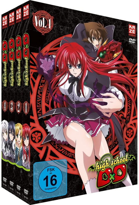 Highschool DxD - Staffel 1 - Gesamtausgabe - Vol.1-4 (4 DVDs) - Tetsuya Yanagisawa