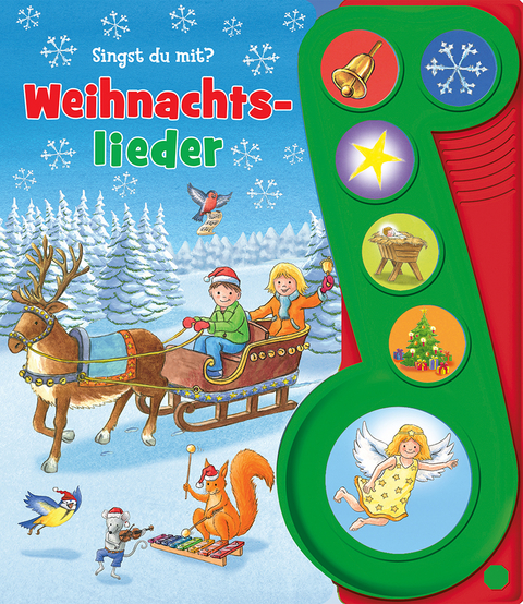 Weihnachtslieder - Liederbuch mit Sound - Pappbilderbuch mit 6 Melodien - 