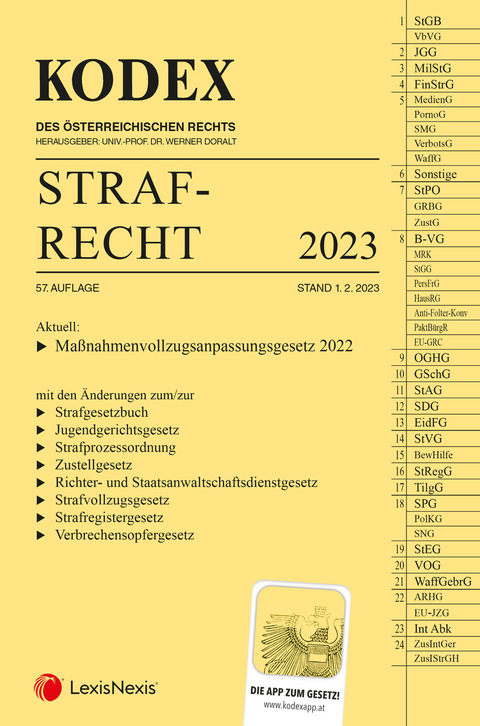 KODEX Strafrecht 2023 - inkl. App - 