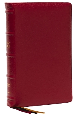 KJV Holy Bible: Large Print Single-Column with 43,000 End-of-Verse Cross References, Red Goatskin Leather, Premier Collection, Personal Size, Thumb Indexed: King James Version -  Thomas Nelson