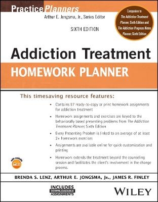 Addiction Treatment Homework Planner - Brenda S. Lenz, Arthur E. Jongsma  Jr., James R. Finley