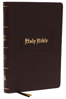 KJV Holy Bible: Large Print with 53,000 Center-Column Cross References, Brown Leathersoft, Red Letter, Comfort Print (Thumb Indexed): King James Version -  Thomas Nelson