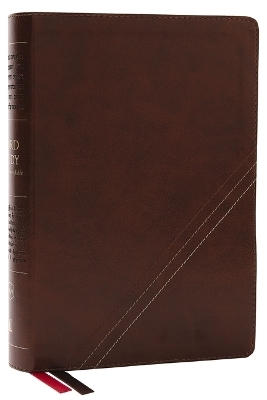 NKJV, Word Study Reference Bible, Leathersoft, Brown, Red Letter, Comfort Print -  Thomas Nelson