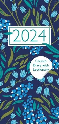 Church Pocket Book and Diary 2024 Navy Floral with Lectionary -  SPCK