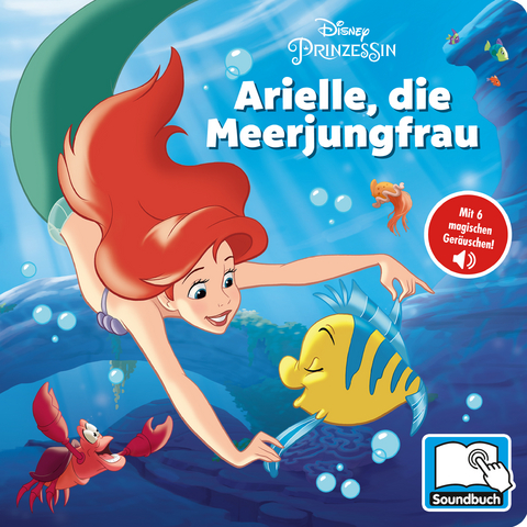 Disney Prinzessin - Arielle, die Meerjungfrau - Pappbilderbuch mit 6 integrierten Sounds - Soundbuch für Kinder ab 18 Monaten