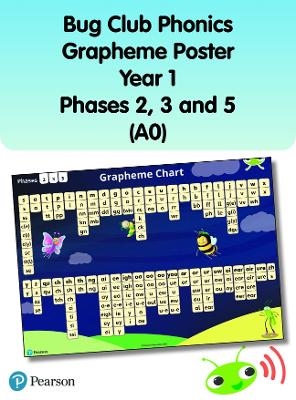 Bug Club Phonics Grapheme Poster Year 1 Phases 2, 3 and 5 (A0) - Rhona Johnston, Joyce Watson