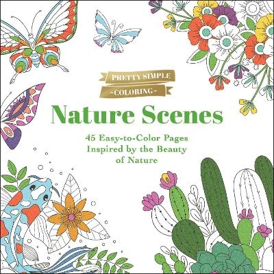 Pretty Simple Coloring: Nature Scenes -  Adams Media