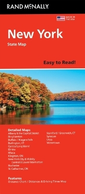 Rand McNally Easy to Read Folded Map: New York State Map -  Rand McNally