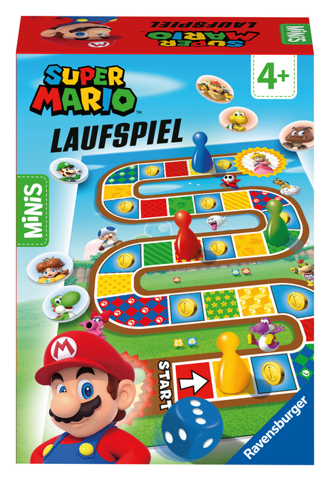 Ravensburger Minis Spiel 24569 - Super Mario Laufspiel. Würfellaufspiel für Kinder ab 4 Jahren