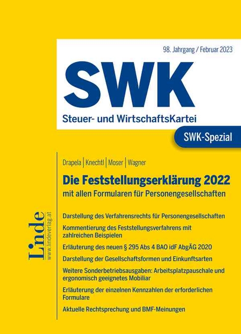 SWK-Spezial Die Feststellungserklärung 2022 - Christian Drapela, Markus Knechtl, Sieglinde Moser, Silvia Wagner