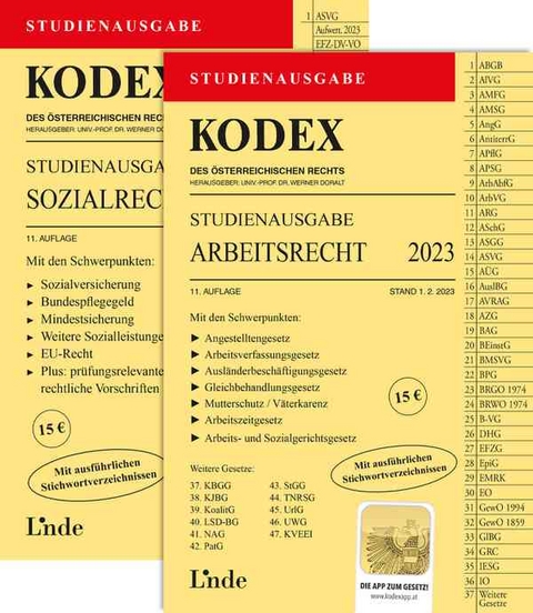 KODEX-Paket Studienausgabe Arbeits- und Sozialrecht 2023 - 