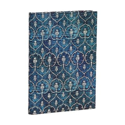 Blue Velvet Midi Lined Journal (Elastic Band Closure) -  Paperblanks