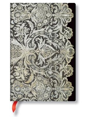 Ivory Veil (Lace Allure) Mini Lined Hardcover Journal (Elastic Band Closure) -  Paperblanks