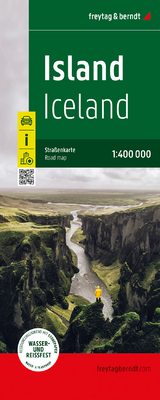 Island, Straßenkarte 1:400.000, freytag &amp; berndt, Softcover